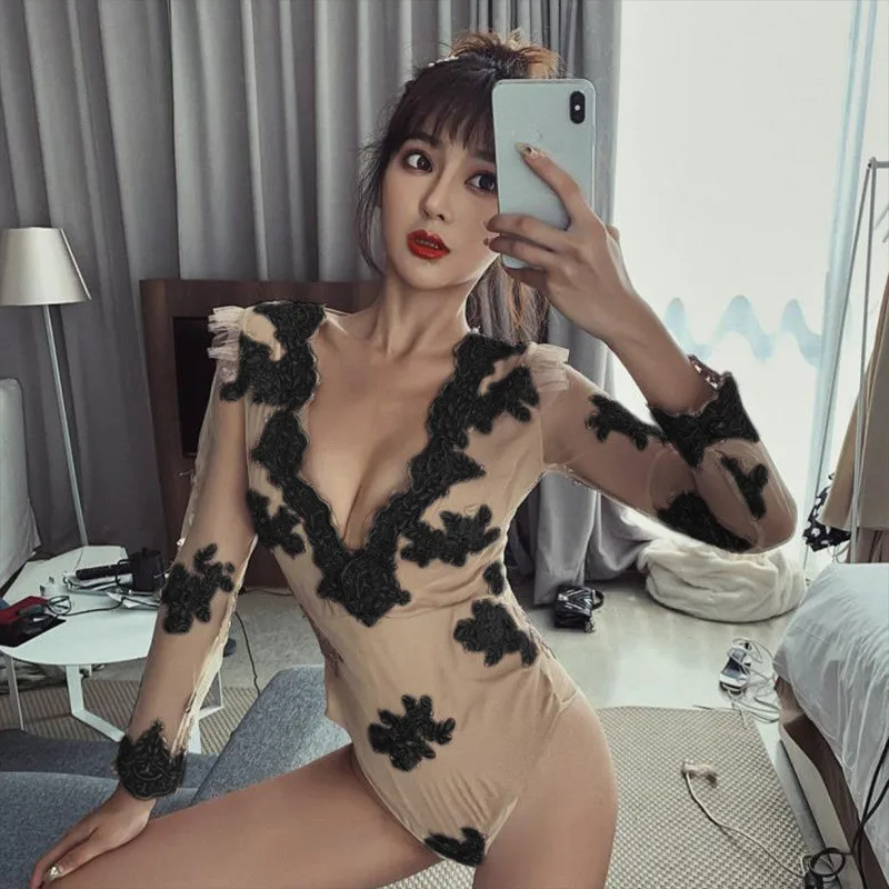 WHITNEY WANG боди для женщин Летняя мода Bech стиль сексуальный прозрачный кружевной вышивка сетчатый комбинезон женский комбинезон