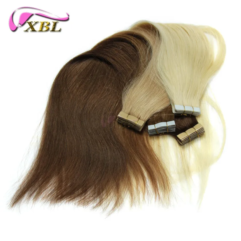 Good Quality tape human hair extensions 2g/pc pu skin weft remy hair