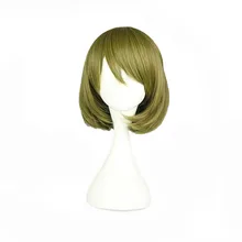 MCOSER 35 см короткий парик-016 темно-зеленый кудрявый прямой парик для косплея высокотемпературные волокна волос WIG-560E