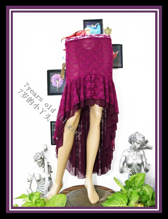 Belly Dance Skirt Lace Tribal Belly Dance Doublelayered Fishtail Skirt