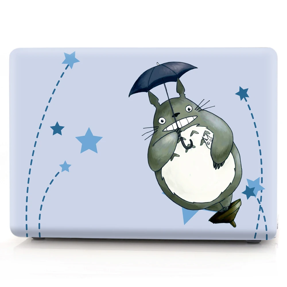 Чехол для ноутбука Totoro с цветной печатью для MacBook Air retina Pro 11 12 13 15 для MacBook с сенсорной панелью New Air 13 New Pro13 15