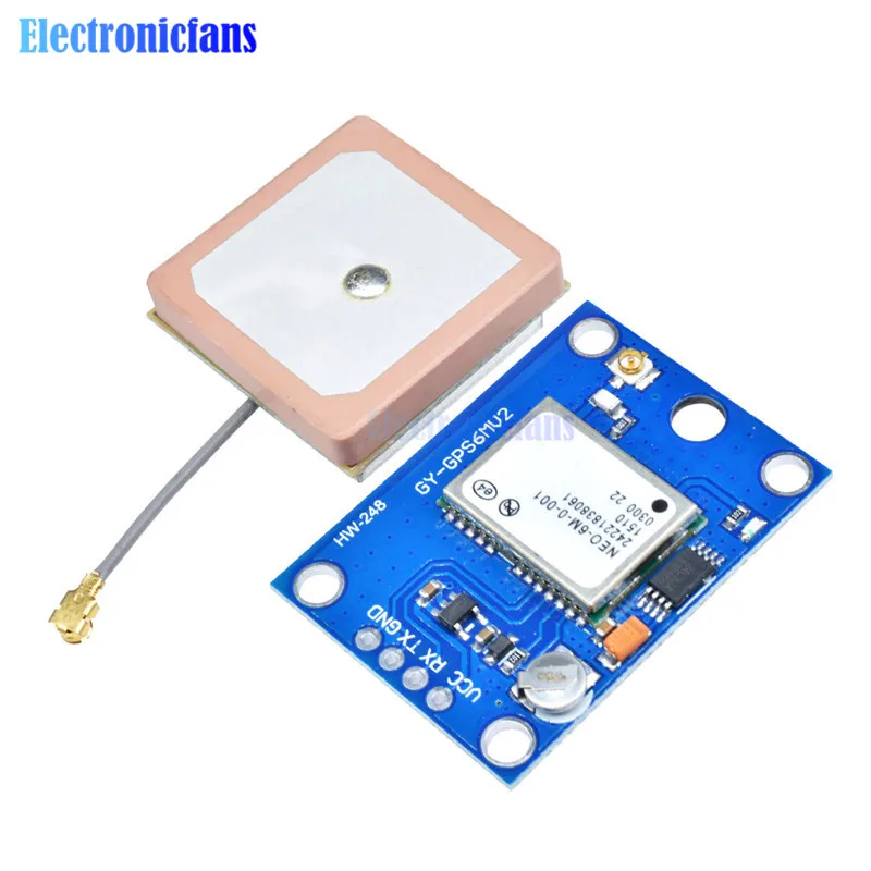 1 комплект NEO-6M gps модуль GY-gps 6MV2 NEO6MV2 буит в EEPROM APM2.5 антенна 3 V-5 V RS232 ttl доска для Arduino полета Управление