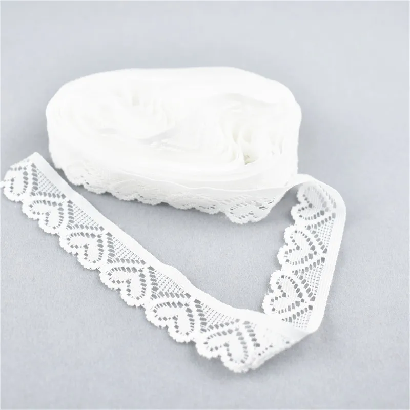 

Beautiful 10yard african lace fabric Bomb heart-shaped White lace ribbon embroidery lace trim applied to various holiday parties