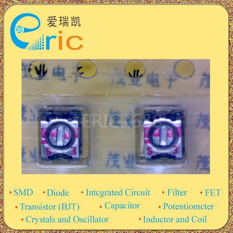 50pcs EVM7JSX30BS3 EVM7JSX30B6.8K Trimmer Potentiometer 3X4 6.8K Ohm Marking S3 ID361592 | Электронные компоненты и