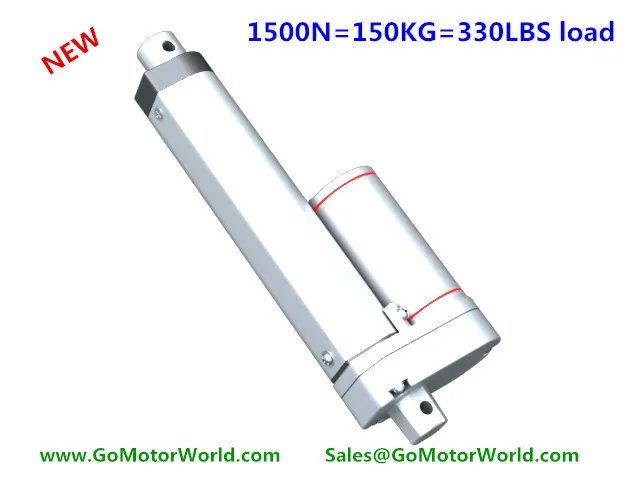 free shipping 12V 100mm=6inch stroke 1500N=150KG=330LBS load 5mm per sec=0.24inch per sec speed new electric mini linear actuator.jpg