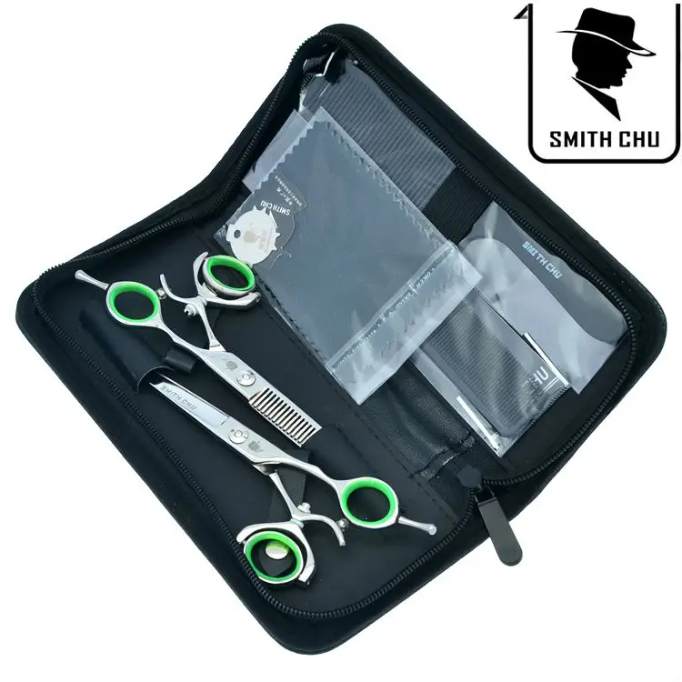 

5.5" 6.0" Smith Chu Fly Handle Barber Cutting Scissors Hairdresser's Thinning Shears Salon Shop Hairdressing Tesoura LZS0122