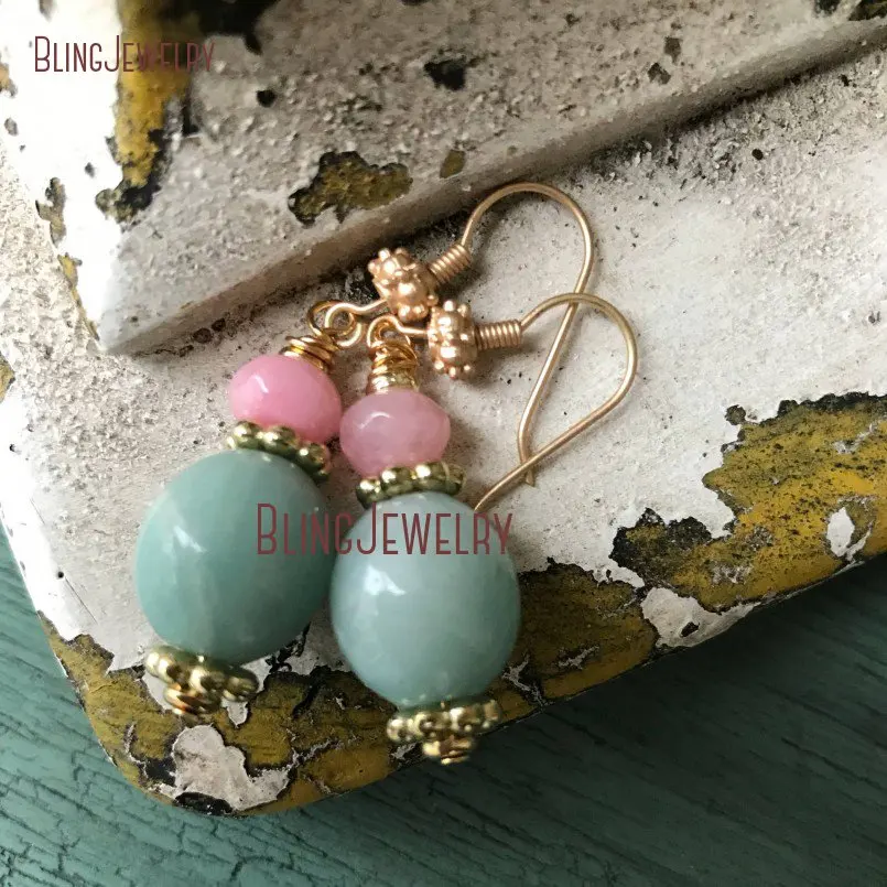 20180627-ER14538-pink and blue easter spring shabby boho glam gold accent unique earrings