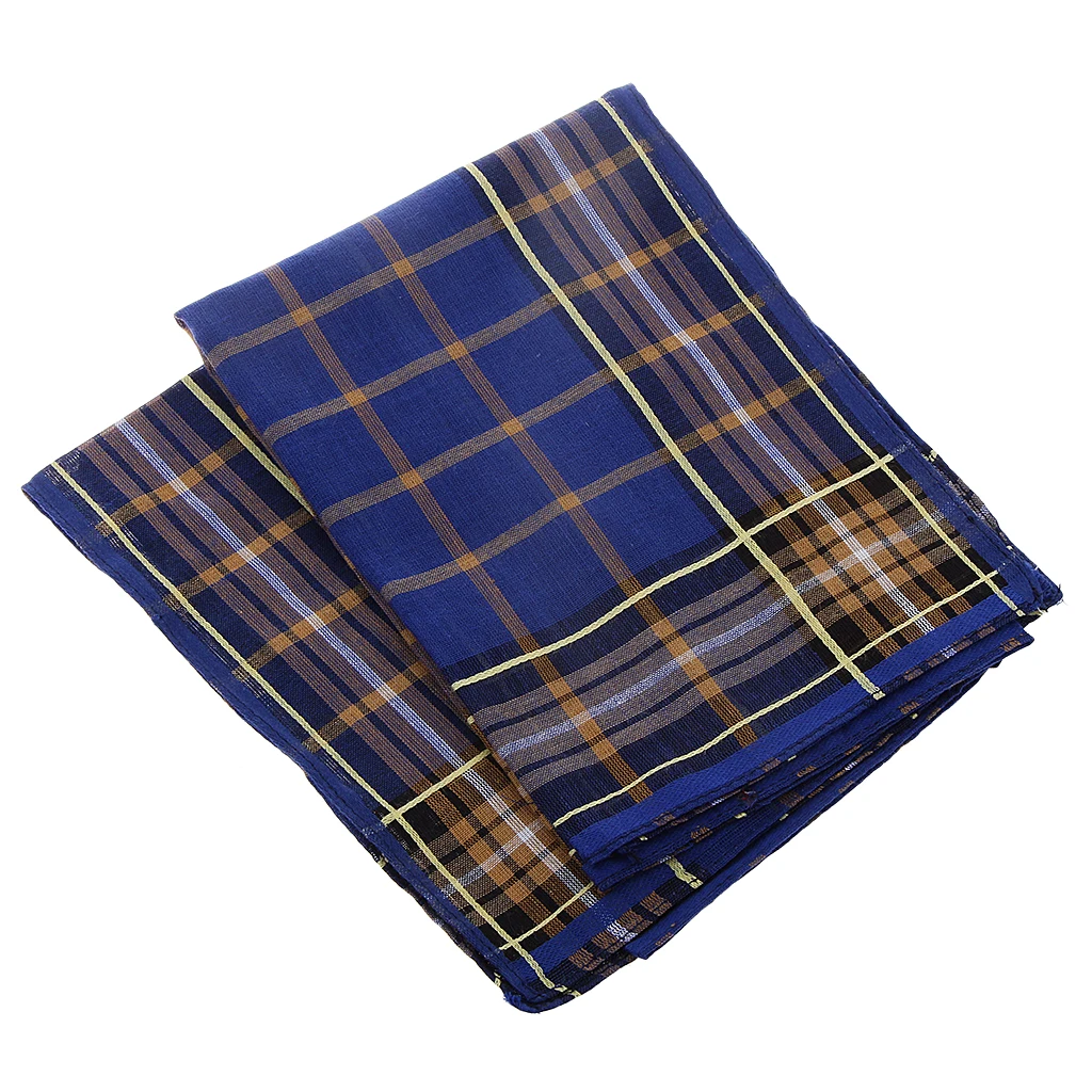  12PCS Wholesale Vintage Mens Handkerchief 100% Cotton Plaid Pocket Square Male Wedding Hanky Xmas A