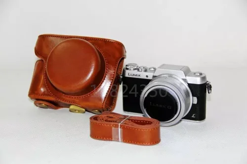 Кожа Камера видео сумка для цифрового фотоаппарата Panasonic LUMIX GF7 GF8 GF9 gf7 gf8 gf9 подходит небольшой одноножный чехол