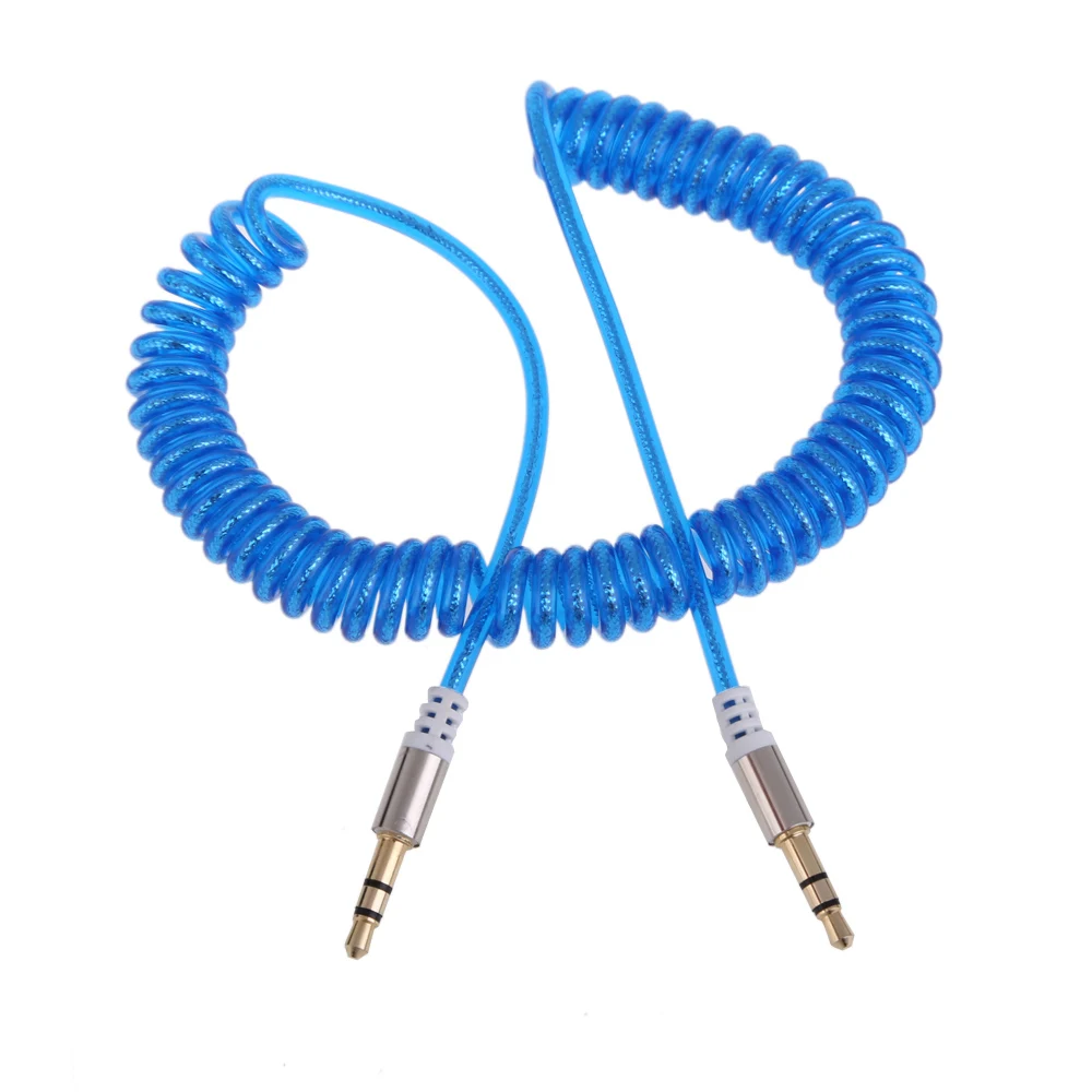 

Flexible Spring 3.5mm Jack Car Stereo Audio AUX Cable 3.5mm Jack Male to Male Extended Cord Wire Line