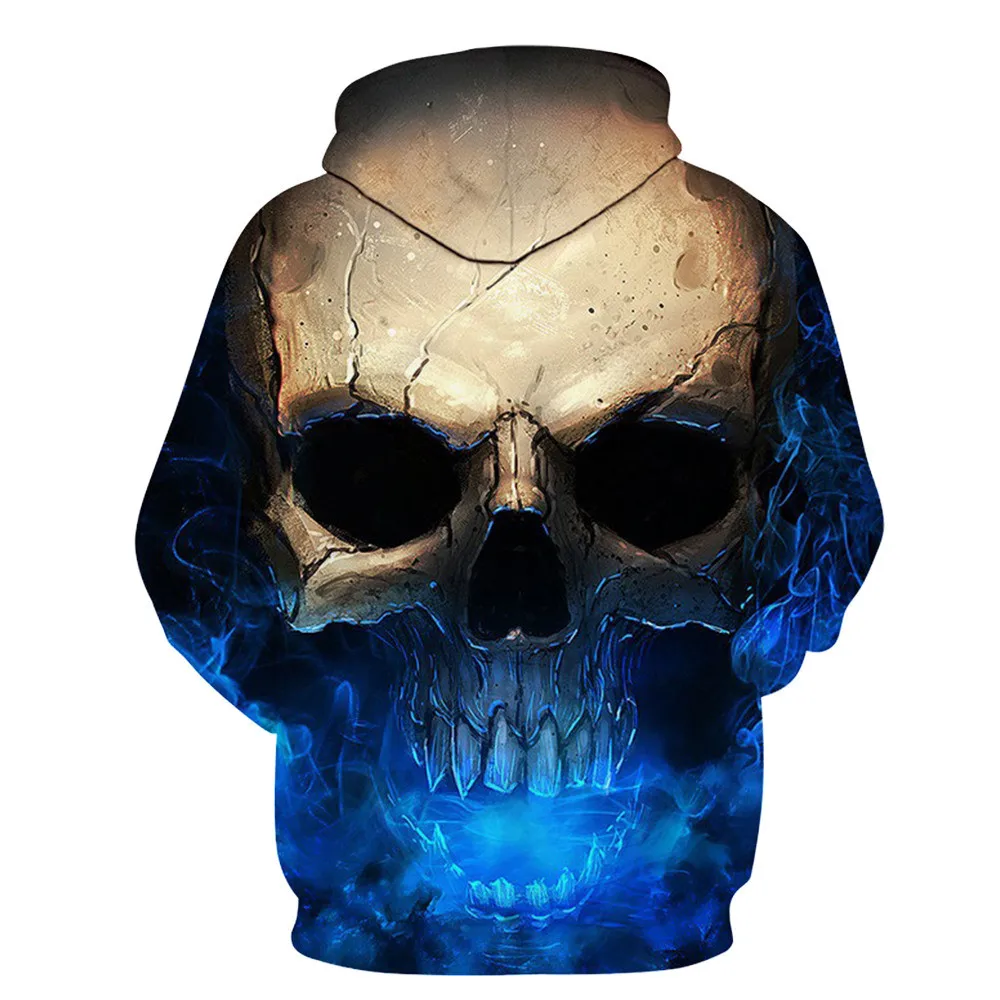 

women MEN tracksuit Fashion HOT selling Skull head Pattern Design Men women Hoodies Sweatshirts polerones hombre