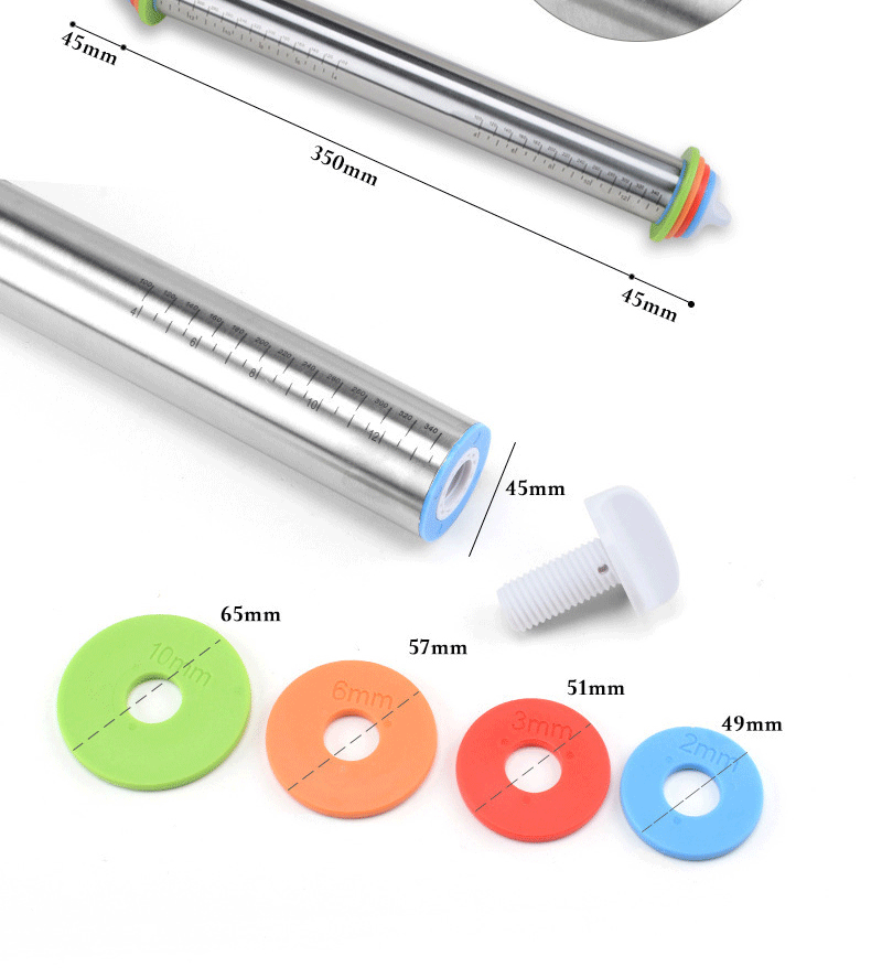 Регулируемая нержавеющая сталь Скалка помадка торт тесто ролик формы для выпечки Инструменты