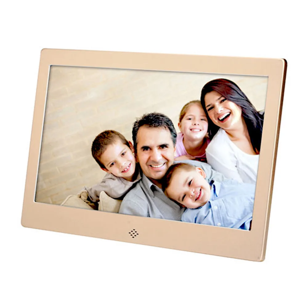 

VODOOL 10 Inch Metal LED Digital Photo Frame 720P Video Music Calendar Clock Player 1024x600 Resolution with Remote Control