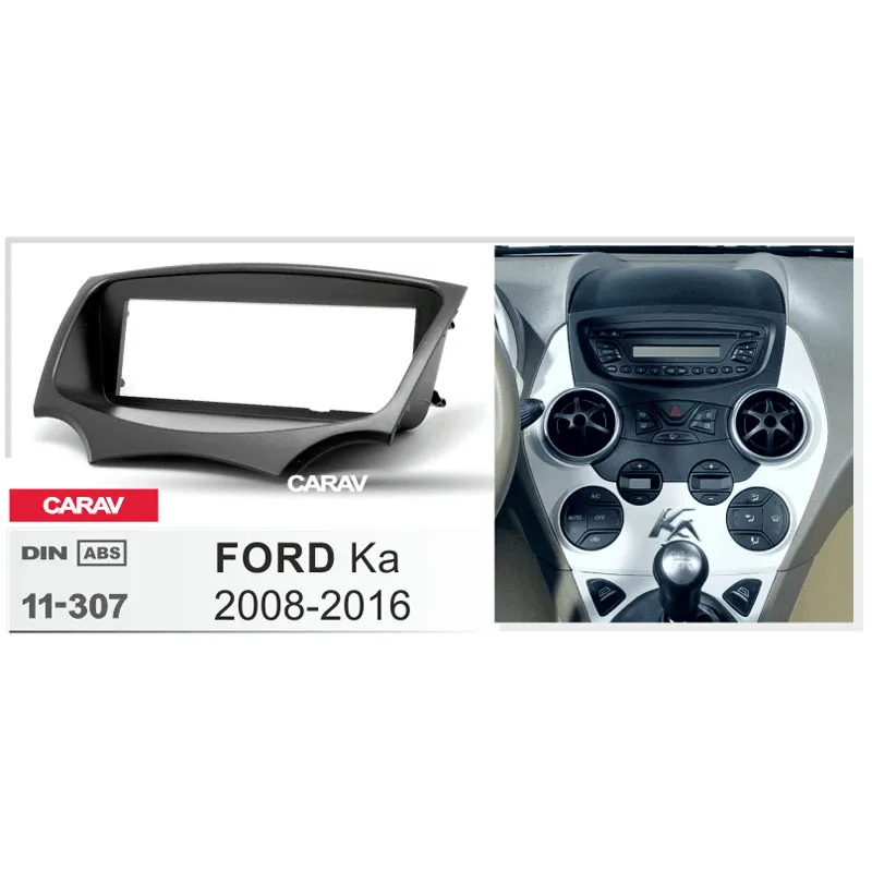 1 Din фасция для FORD Ka 2016-2008 Радио DVD стерео панель тире Монтаж Установка отделка CARAV