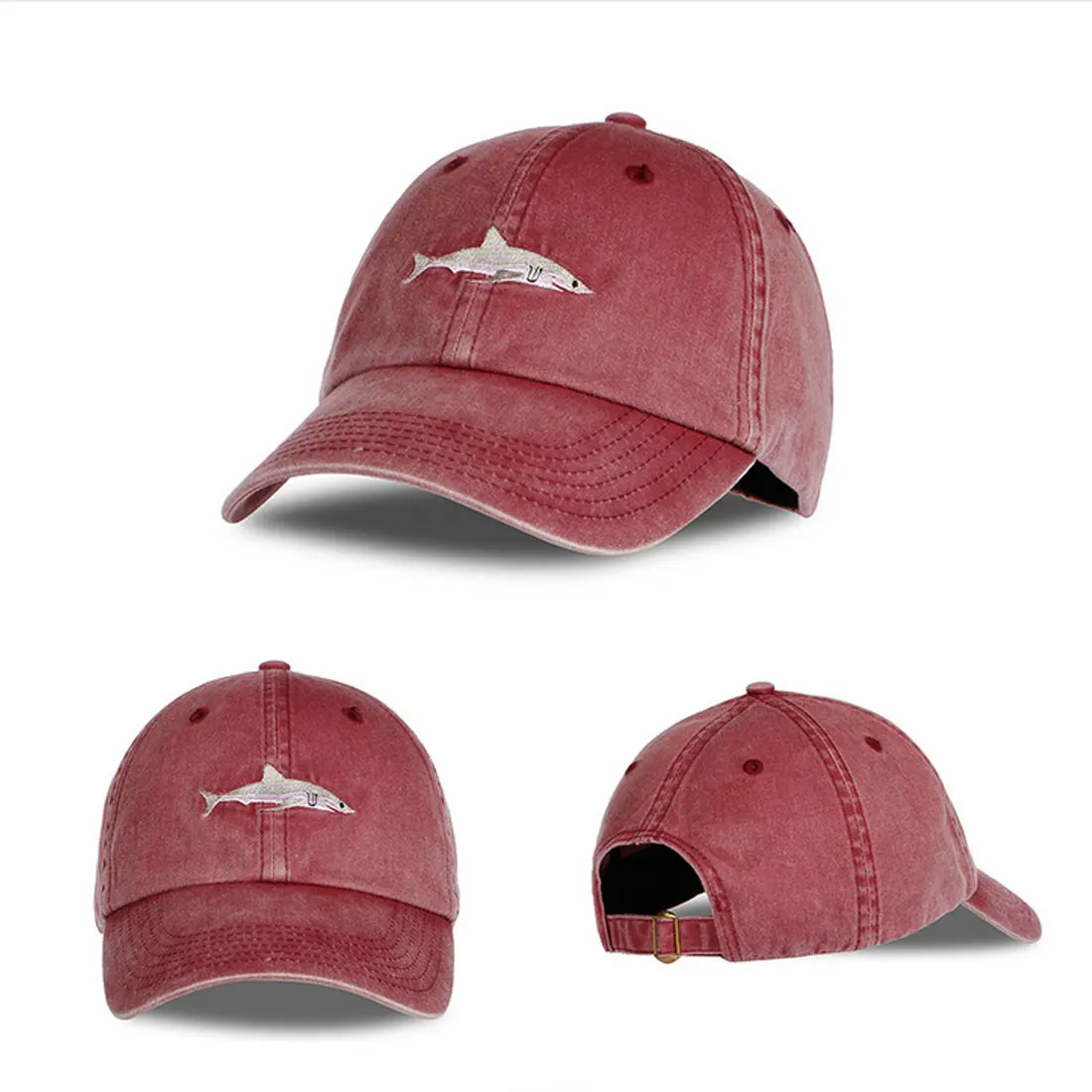 Comfortable Men Women Snapback Hat Dad Hat Washed Casquette Baseball Caps Pink Shark Embroidery Hat For Women Gorras Golf Sport Comfortable Men Women Snapback Hat Dad Hat Washed Casquette Baseball Caps Pink Shark Embroidery Hat For Women Gorras Golf Sport