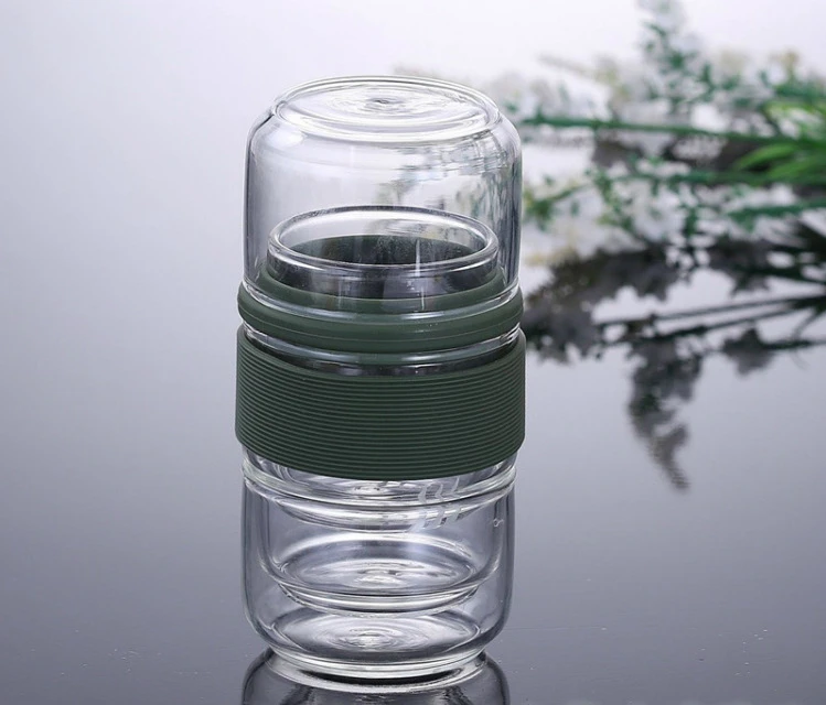 Креативная кружка для путешествий на открытом воздухе из прозрачного толстого стекла кружка для путешествий портативная чашка с фильтром