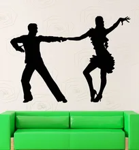 Baile latino Dacers Silueta Etiqueta de la Pared Salón decoración del Hogar Estilo de La Moda Decorativa Mural Cartel de La Pared de Vinilo Envío Libre M-68