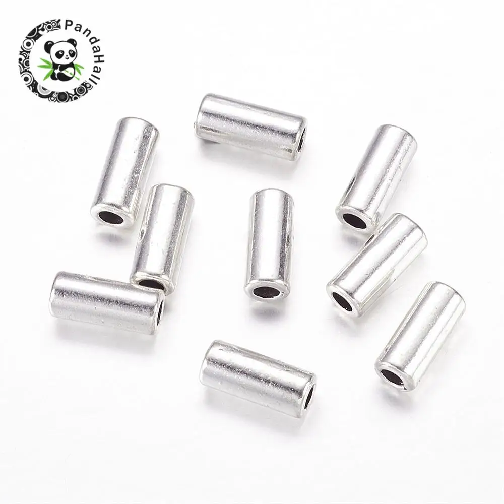 

Tibetan Style Tube Beads, Antique Silver, Lead Free and Cadmium Free, 5mm in diameter, 11.5mm long, hole: 2.5mm