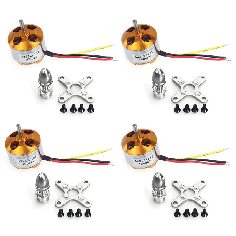 4 шт. A2212 1000KV бесщеточный мотор с креплением 13T для мультикоптера DIY самолет