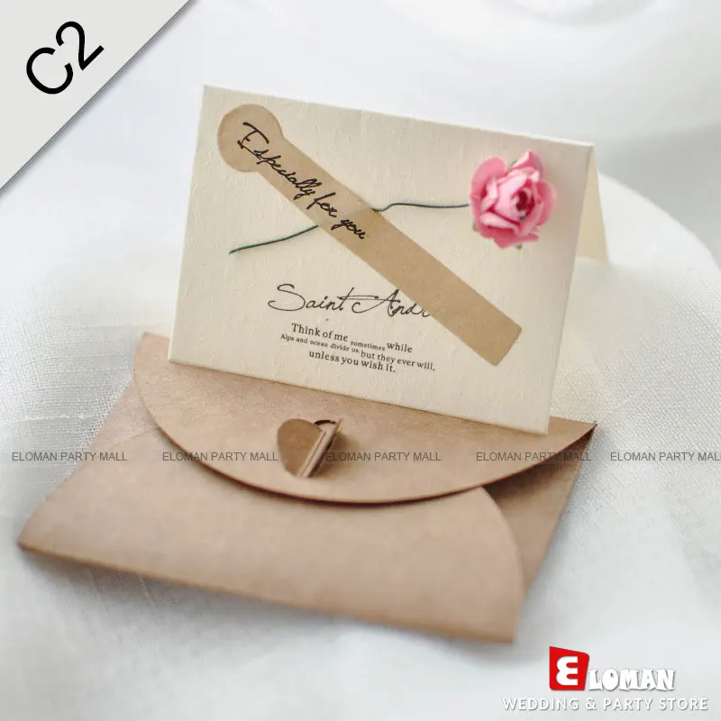 C2-Pinkrose-25pcs elegant wedding invitations wedding invitations with rsvp cards and envelopes personal wedding invitation wedding invitation envelope flower marriage invitation wed