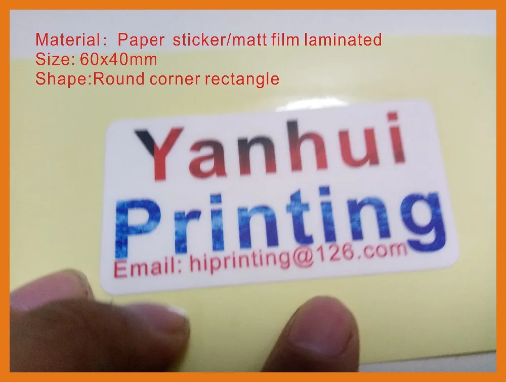 glossy paper sticker printing