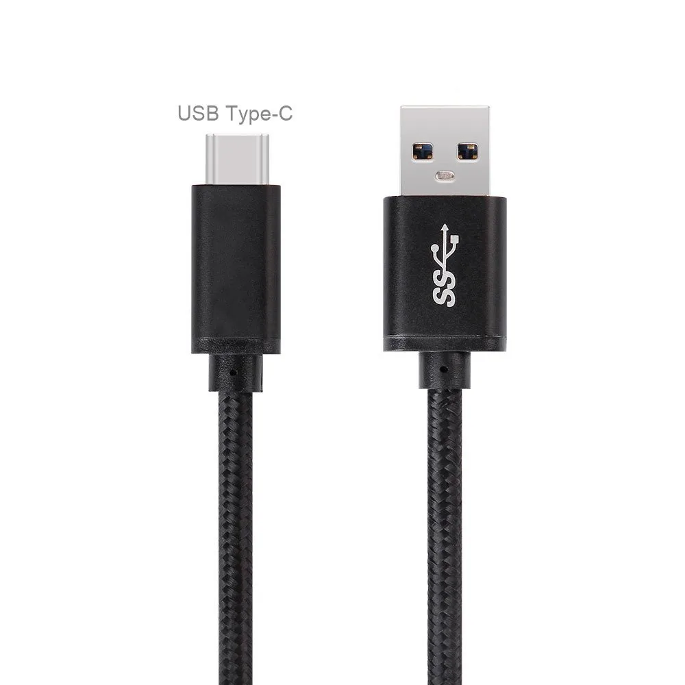 Кабель зарядного устройства USB Type C нейлоновый плетеный кабель для быстрой