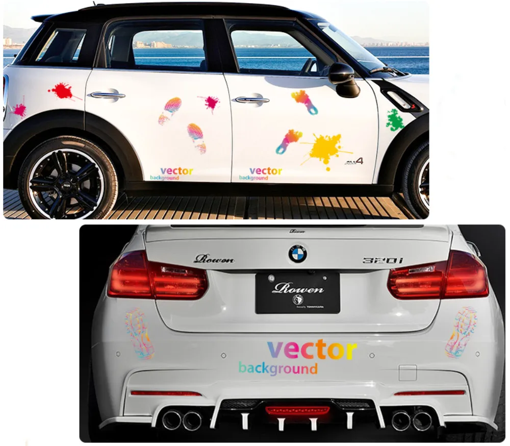 DIY Красочные Декоративные автомобильные наклейки высокого качества, разбрызгивающиеся чернила, граффити нарисованные наклейки, автомобильные аксессуары, наклейки