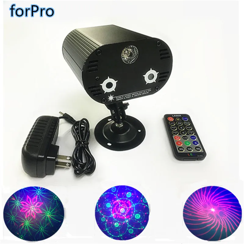 

Mini Portable led 3 holes36 Figure one Voice-activated music Laser Stage Lights DJ KTY Home Party Wedding Club Projector110-240V