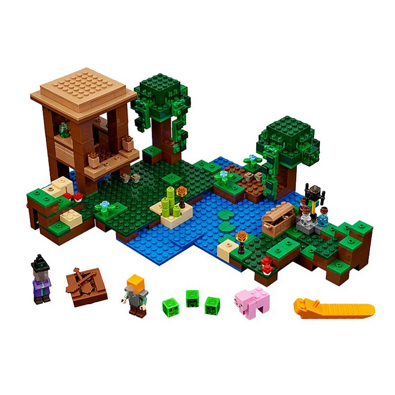

Minecrafted 10622 The Witch Hut 508Pcs Bricks Building Blocks Toys for Children Compatible Legoing Minecraft Figures 21133