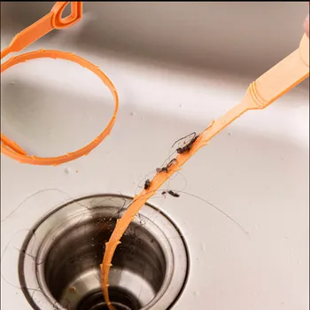 

Sewer Cleaning Pipeline Dredge Pipeline Clean Hook Plastic Drain Dredge Device Kitchen Toilet Pipe Sewer Cleaner Hook KC1015