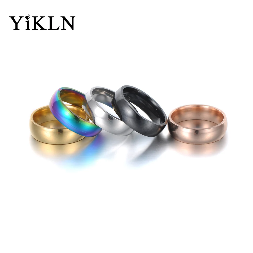 YiKLN Trendy Stainless Steel Rose Gold/Gold Color Anti allergy Smooth