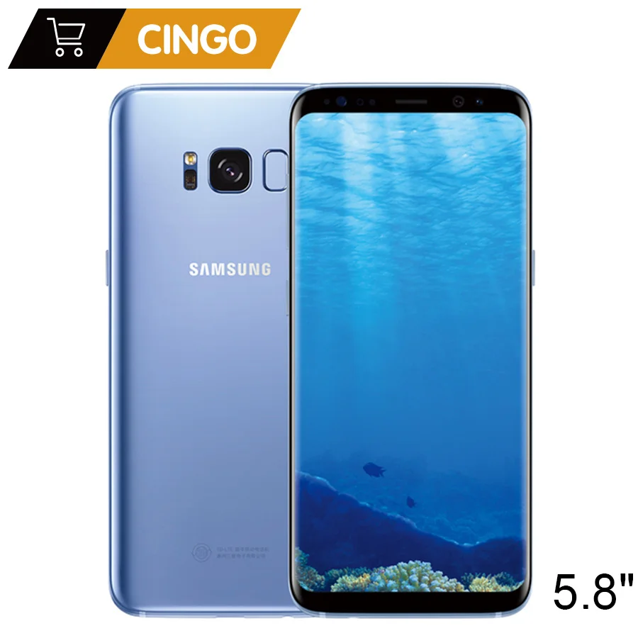 samsung Galaxy S8, 4 Гб ОЗУ, 64 Гб ПЗУ, 5,8 дюймов, одна Sim, Android, четыре ядра, 12 МП, 3000 мАч, Fingerprin, S-series, мобильный телефон