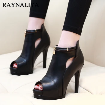 

Fashion Women's Shoes Ultra High Heels Gladiator Female Pumps Peep Toe Platform Spike Heels Lock Decoration Shoes CH-A0017