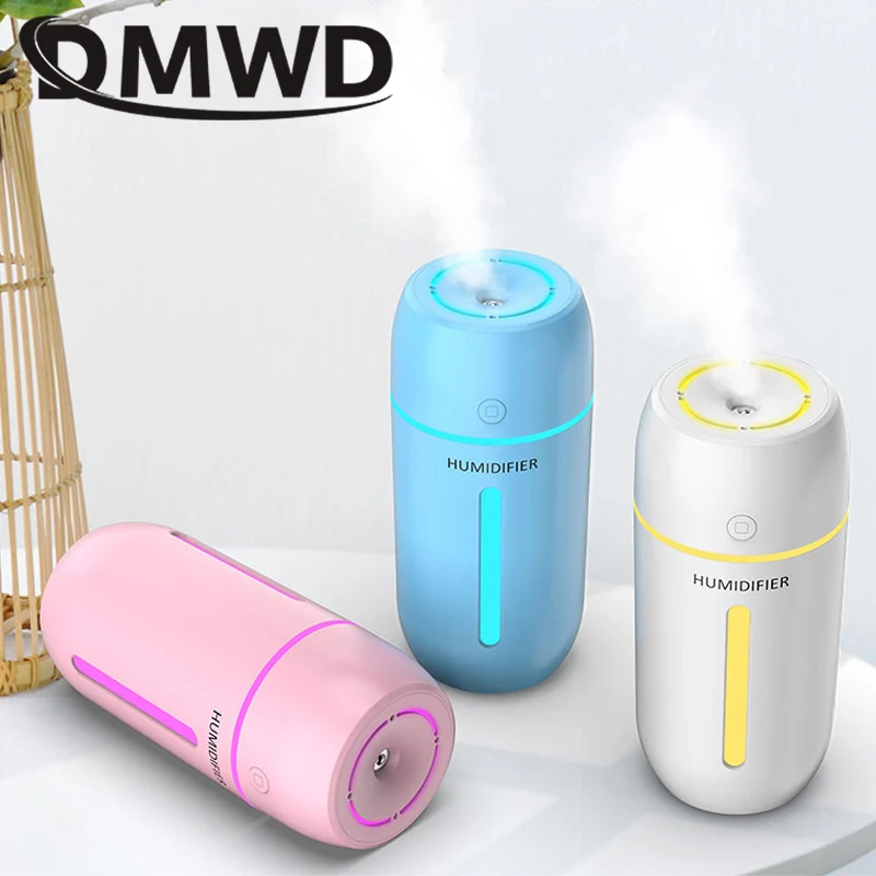 

DMWD USB Aroma Essential Oil Diffuser Ultrasonic Humidifier Car Vehicle Air Purifier LED Night Lamp Cool Mist Maker Fogger 320ML