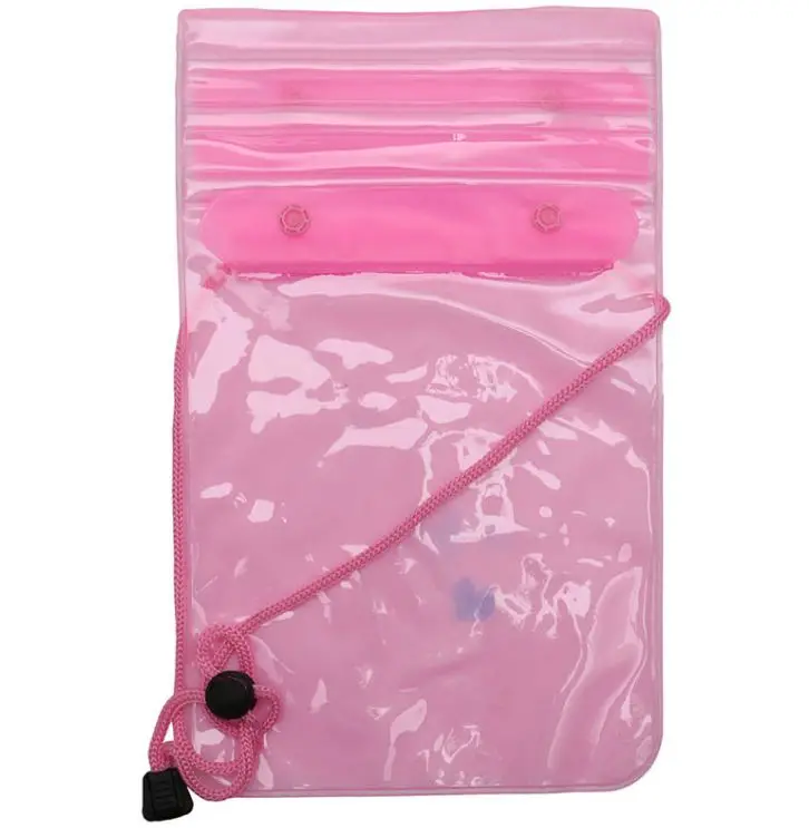 1 шт. пластиковый открытый плавательный мобильный водонепроницаемый чехол для телефона поплавок сумка держатель сухой защиты - Цвет: Розовый цвет