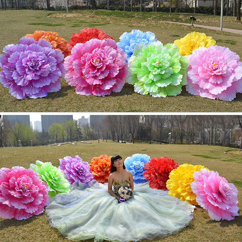 

10pcs 70cm Retro Chinese Peony Flower Umbrella Dance Performance Props Wedding Decoration Photograph Umbrella wen4686