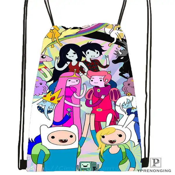 Custom adventure time Drawstring Backpack Bag Cute Daypack Kids Satchel Black Back 31x40cm 2018611 2 17