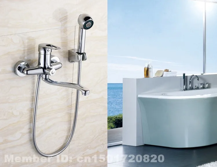 

Modern Brass Chrome Wall Mounted Bathroom Shower Room Bathtub Shower Mixer Tap Set Hot And Cold Water Faucet Valve Accessories