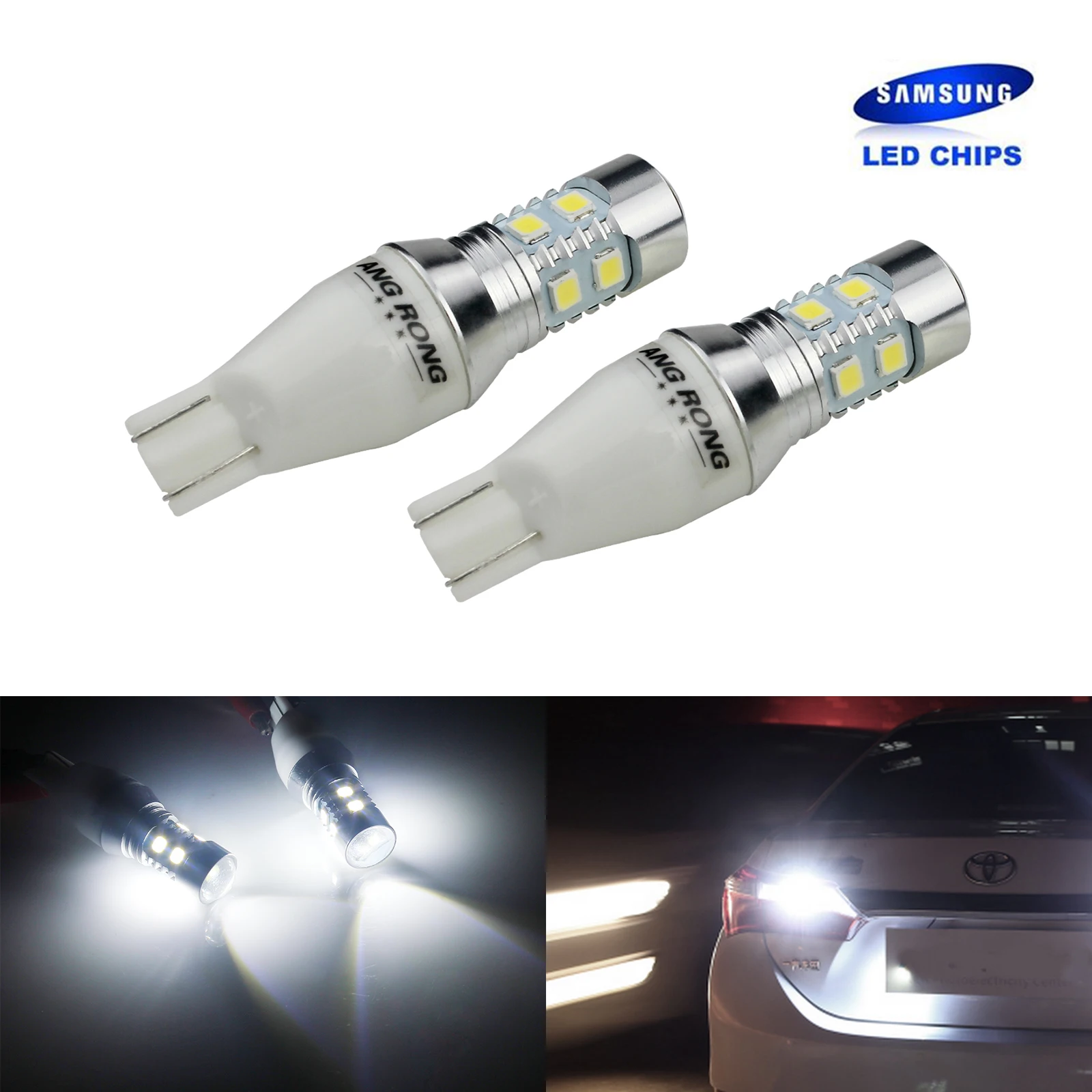 2x T15 LED Bulb 921 168 W16W SAMSUNG Car Side Indicator Tail Reverse Light Lamp