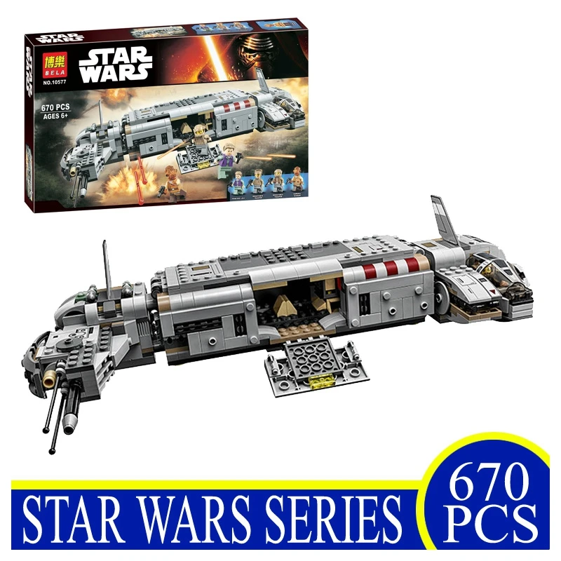 

10577 670Pcs Star Wars Resistance Troop Transport Action Figures Building Blocks Bricks Children Gifts Compatible lepin 75140