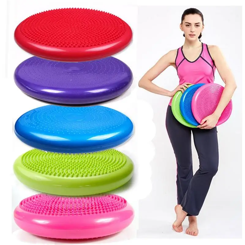 33cm PVC Balance Yoga Balls Massage Pad Wheel Stability Balance Disc Massage Cushion Mat Ball