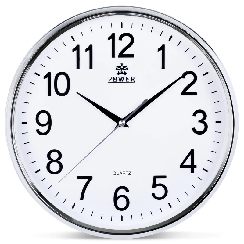 POWER Brand 12 Inch Circular Large Wall Clock Simple Horloge Murale