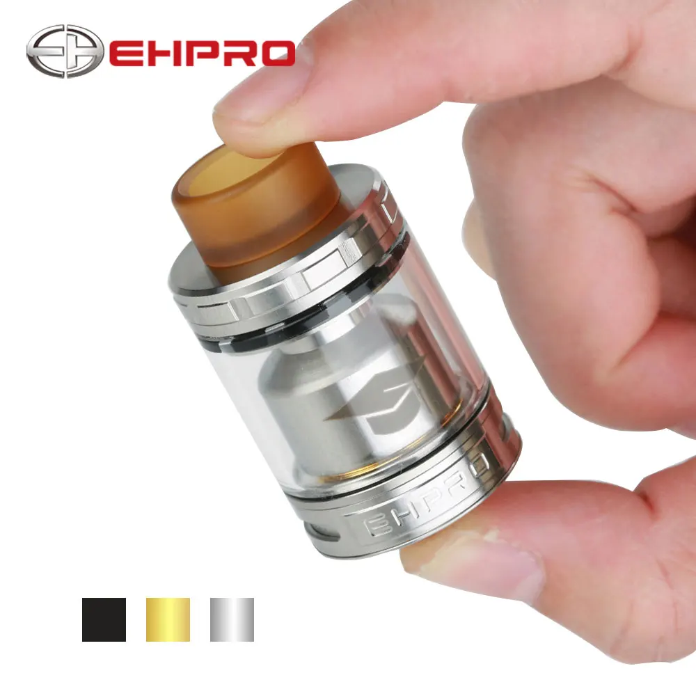 

Original Ehpro Bachelor X RTA 3.5ml/ 5ml Capacity Tank with PEI 810 Wide-bore Drip Tip & Gold-plated Deck E-cig Vape Atomizer