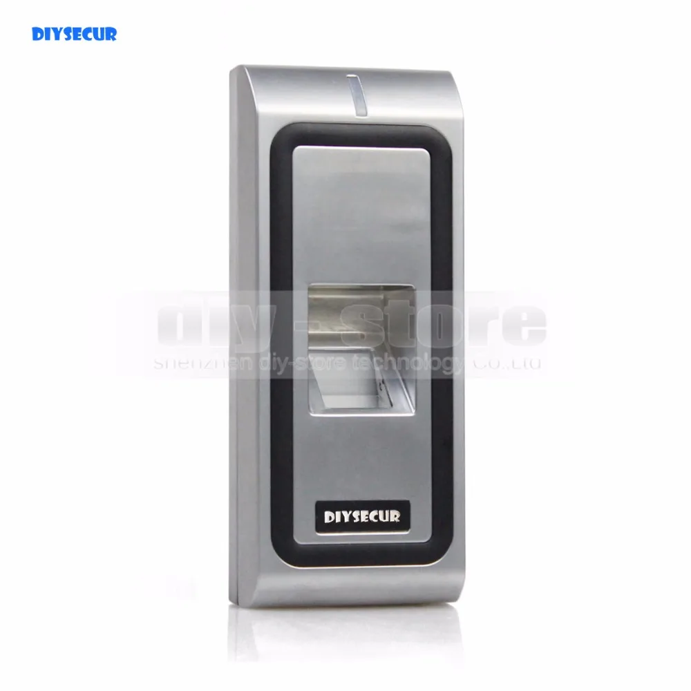 

DIYSECUR Metal Case Fingerprint 125KHz RFID ID Card Reader 2 In 1 + Remote Control Door Lock Access Control System Kit CFR10
