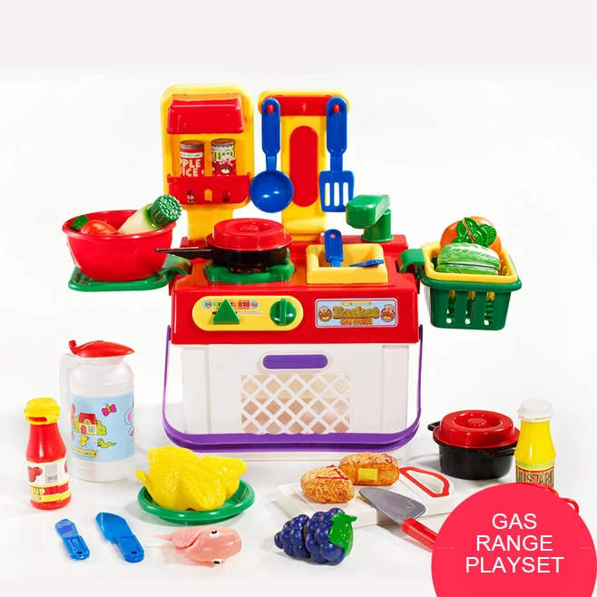 Children Gas Range Playset Toys For Girls Cooking Kids Pretend Play