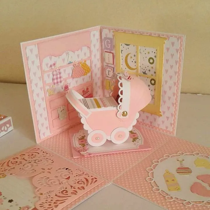 

3D Baby carriage Frame Metal Cutting Dies cutter Dies Scrapbooking paper art card make create emboss stencil