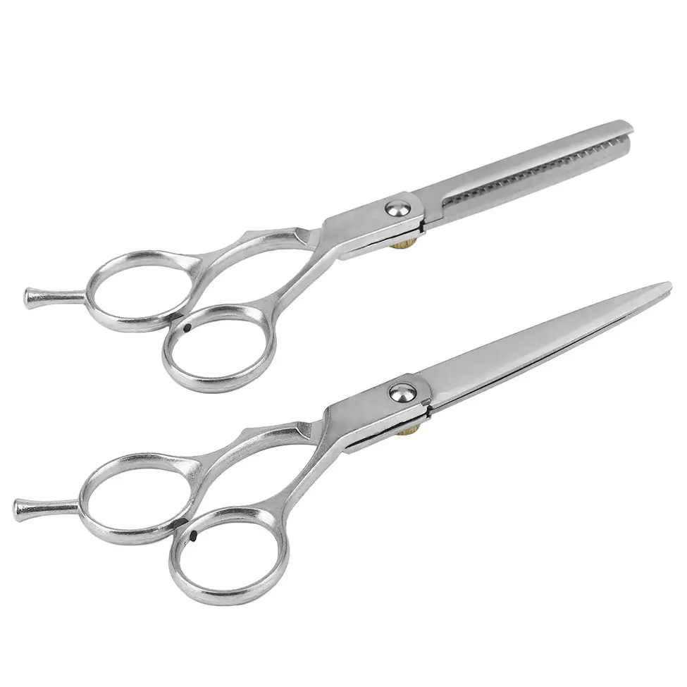 

10 Pc Cutting Thinning Styling Tool Hair Scissors Stainless Steel Salon Hairdressing Shears Regular Flat Teeth Blades