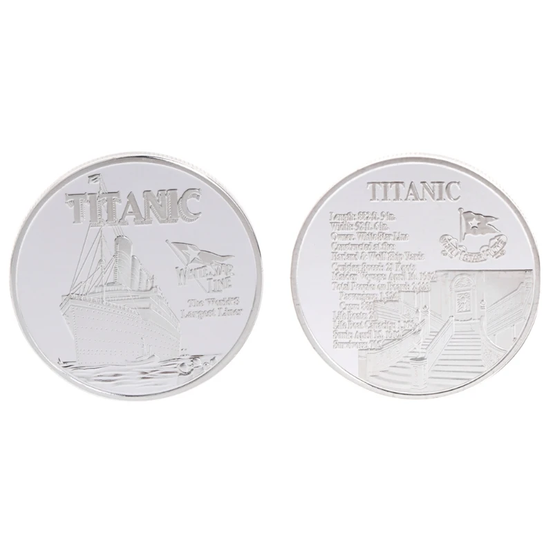 Памятный корабль «Титаник» для монет, коллекционные подарки, BTC Биткоин сплав - Цвет: Серебристый