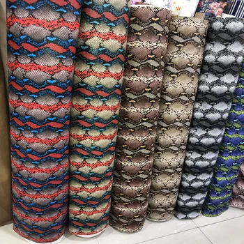 

YP1001 Hotsale Artificial snake leather rexine PVC vinyl PVC leather fabric Imitation snake rexine (1yard )