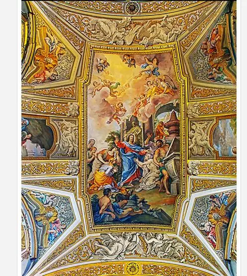 

3d wallpaper 2015 custom mural 3d non-woven wallpaper European Jesus blessing myth zenith mural Ceiling mural